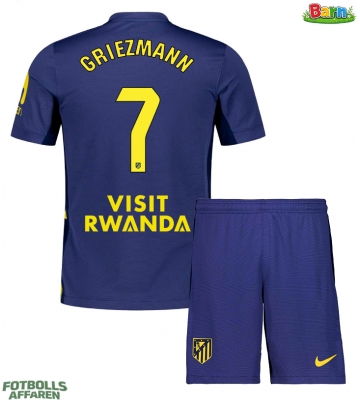 Atletico Madrid Antoine Griezmann #7 Bortaställ Barn 2025-26 Kortärmad (+ Korta byxor)